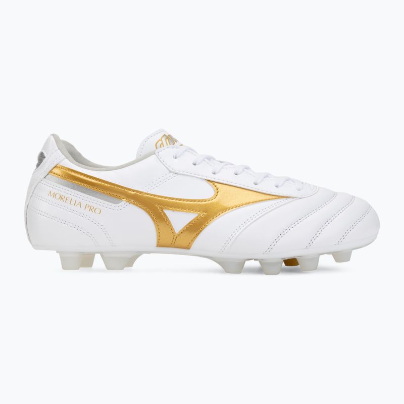 Scarpe da calcio Mizuno Morelia II Pro FG white/football gold/galaxy silver 2
