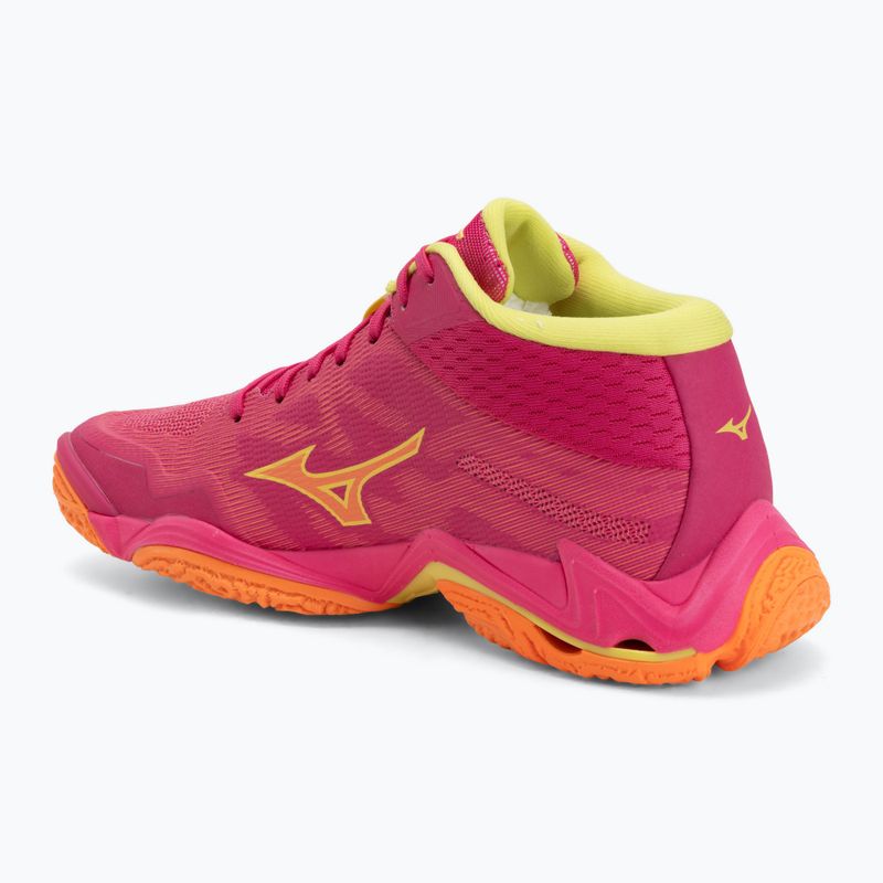 Scarpe da pallavolo Mizuno Wave Lightning Elite Mid pink tetra/fortune yellow/light 3