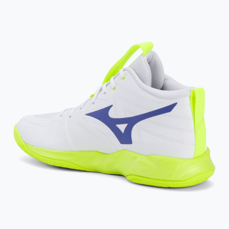Scarpe da pallavolo Mizuno Wave Momentum Pro Mid white/lightning yellow/dazzling blue 3