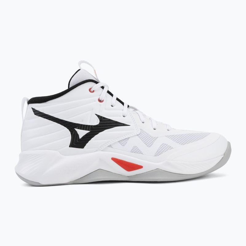 Scarpe da pallavolo Mizuno Wave Momentum Pro Mid white/black/fiery red 2
