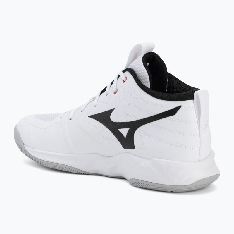 Scarpe da pallavolo Mizuno Wave Momentum Pro Mid white/black/fiery red 3
