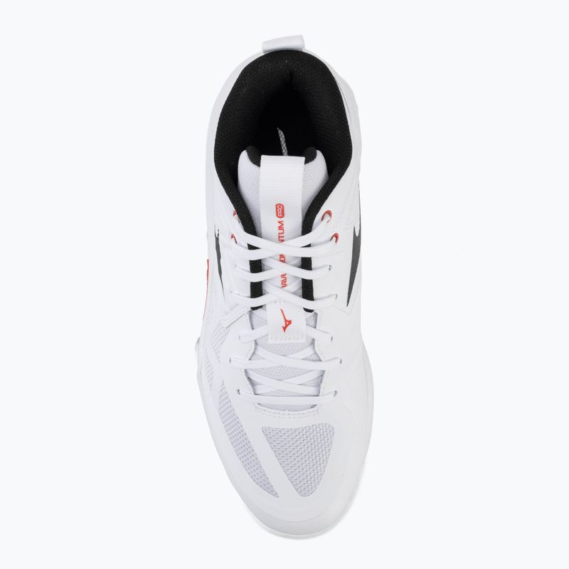 Scarpe da pallavolo Mizuno Wave Momentum Pro Mid white/black/fiery red 5