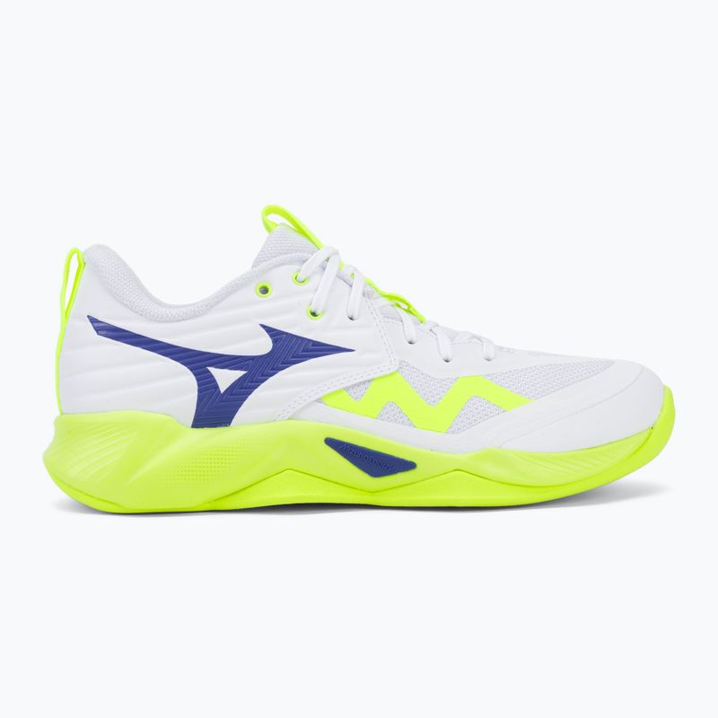 Scarpe da pallavolo Mizuno Wave Momentum Pro white/lightning yellow/dazzling blue 2