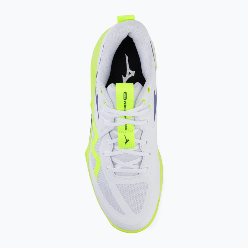 Scarpe da pallavolo Mizuno Wave Momentum Pro white/lightning yellow/dazzling blue 5