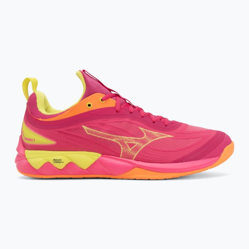 Scarpe da pallavolo Mizuno Wave Luminous 3 mugen pink tetra/fortune yellow/ligh 2