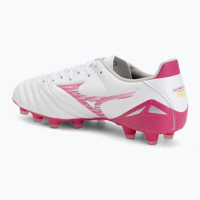 Scarpe da calcio Mizuno Morelia Neo IV Pro FG white/fuchsia purple/fuchsia purple 3