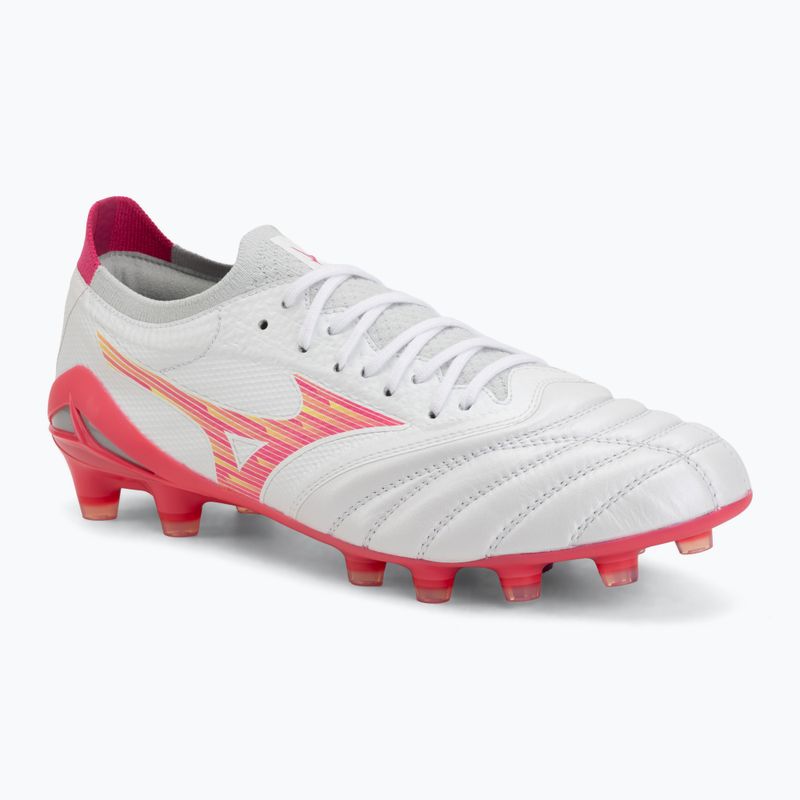 Scarpe da calcio Mizuno Morelia Neo IV Beta Elite FG white/pink tetra/fuchsia purple
