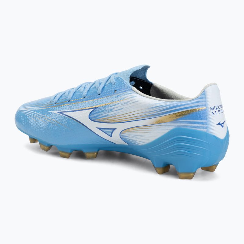 Scarpe da calcio Mizuno Alfa III Pro FG sky blue/white 3