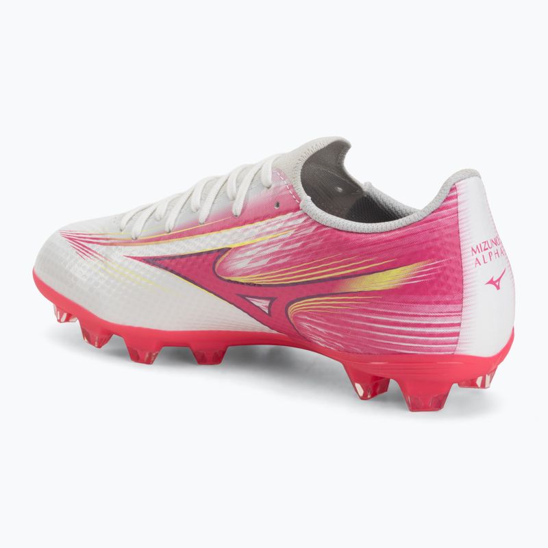 Scarpe da calcio junior Mizuno Alfa III Select Jr FG white/fuchsia purple 3
