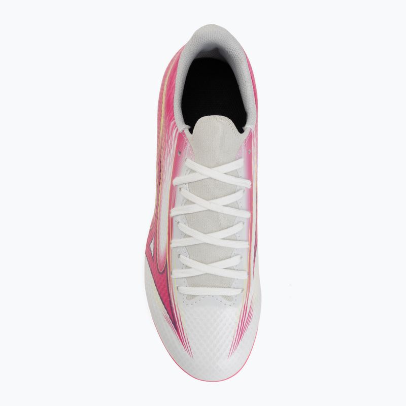 Scarpe da calcio junior Mizuno Alfa III Select Jr FG white/fuchsia purple 5