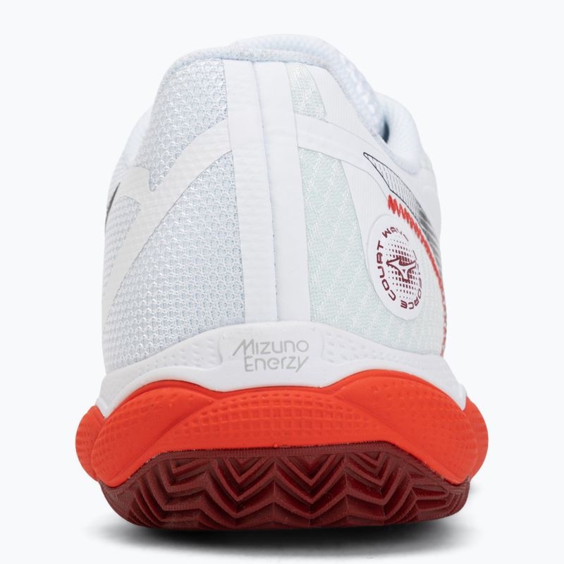 Scarpe da tennis da uomo Mizuno Wave Enforce Court CC fiery red/white/sun-dried tomato 6