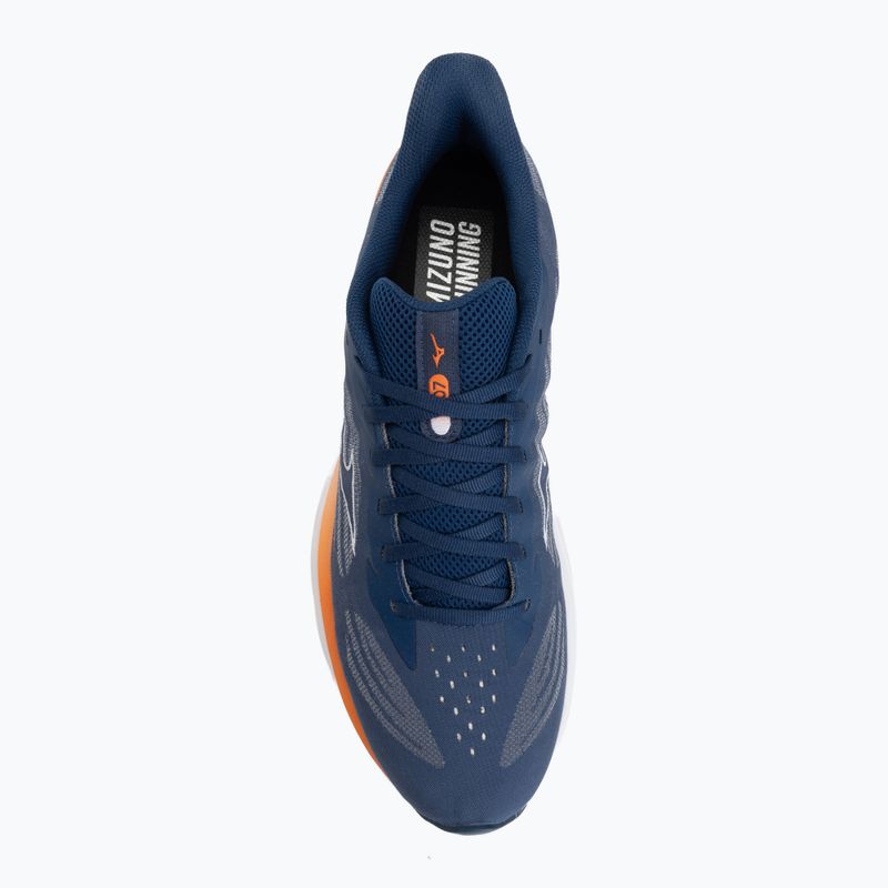 Scarpe da corsa uomo Mizuno Wave Skyrise 7 estate blue/white/coral rose 5