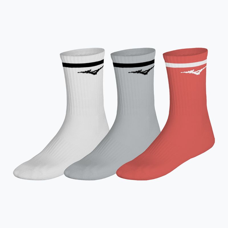 Calze Mizuno Training With Line white/cloudspace/lava orange 8