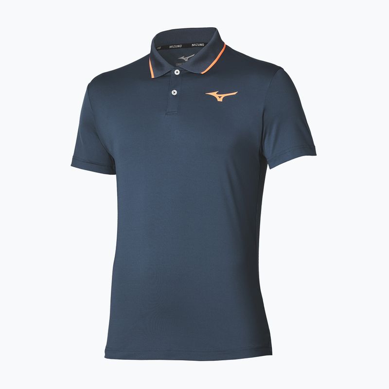 Maglietta da tennis da uomo Mizuno Tennis Short Sleeve Polo insigna blue