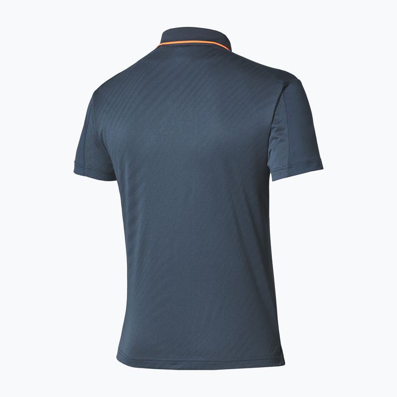 Maglietta da tennis da uomo Mizuno Tennis Short Sleeve Polo insigna blue 2