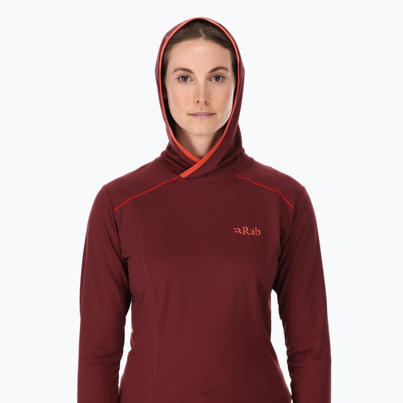 Giacca da trekking da donna Rab Force Hoody deep heather 3