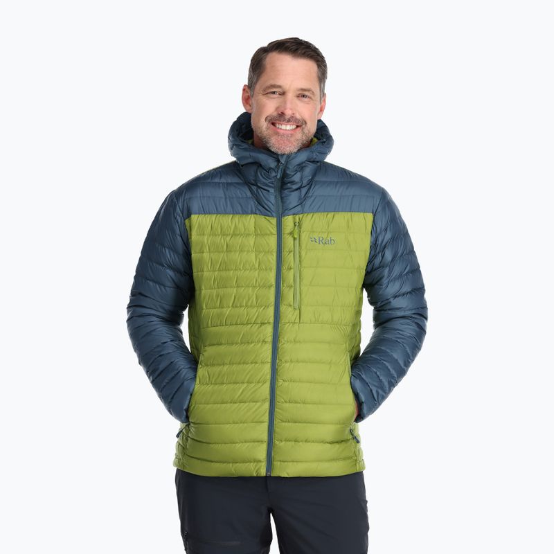 Piumino Rab Microlight Alpine da uomo blu orione/verde lampone
