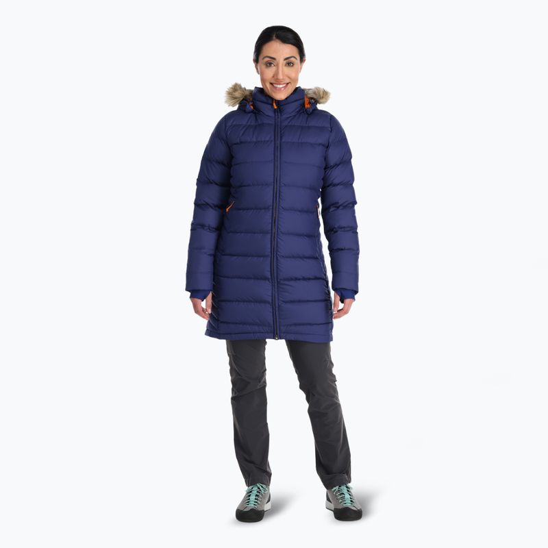 Piumino donna Rab Deep Cover Parka blu patriota 2