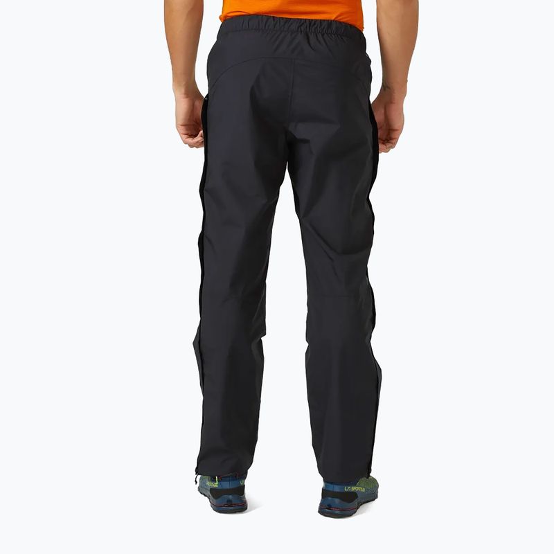 Pantaloni Rab Downpour Eco FZ Regular da uomo in membrana nera 2