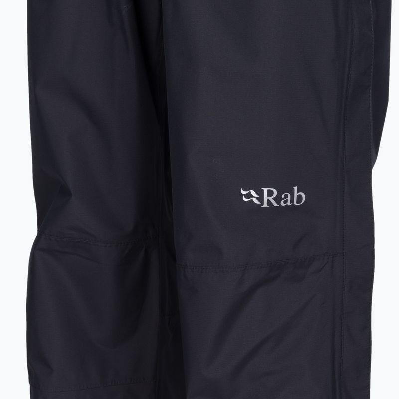 Pantaloni a membrana da donna Rab Downpour Eco FZ nero 3