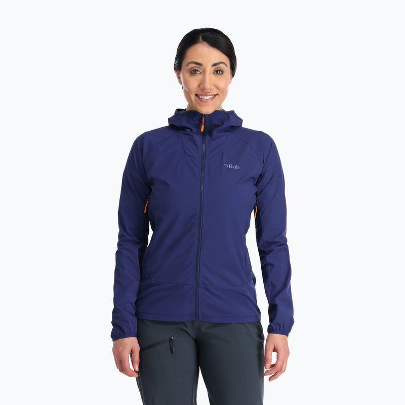 Giacca softshell da donna Rab Borealis blu patriota