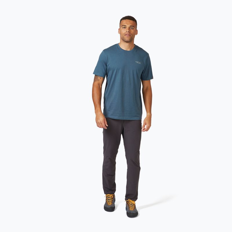 Maglietta da trekking Rab Stance Mountain Peak da uomo, blu orione 3