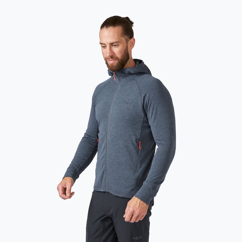 Giacca da trekking da uomo Rab Nexus Hoody in acciaio