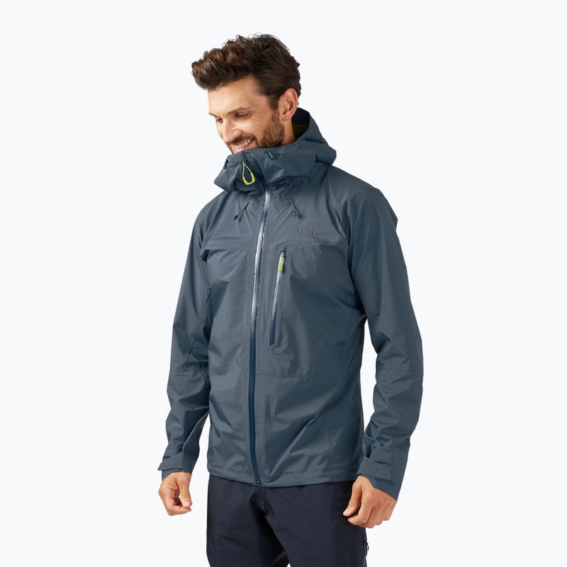 Rab Latok Paclite Plus giacca da pioggia da uomo blu orione