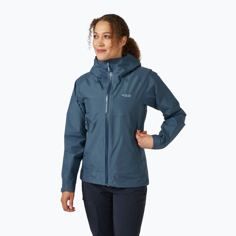 Rab Namche Paclite, giacca da pioggia da donna, blu orione
