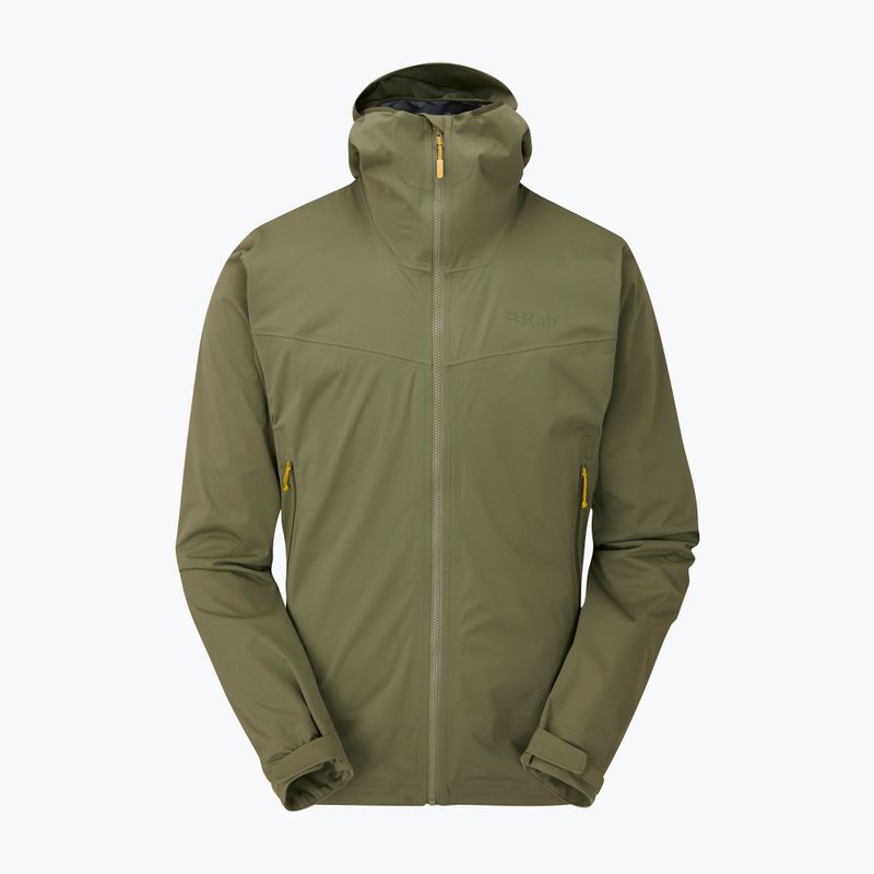 Giacca da pioggia Rab Kinetic 2.0 light khaki da uomo 8
