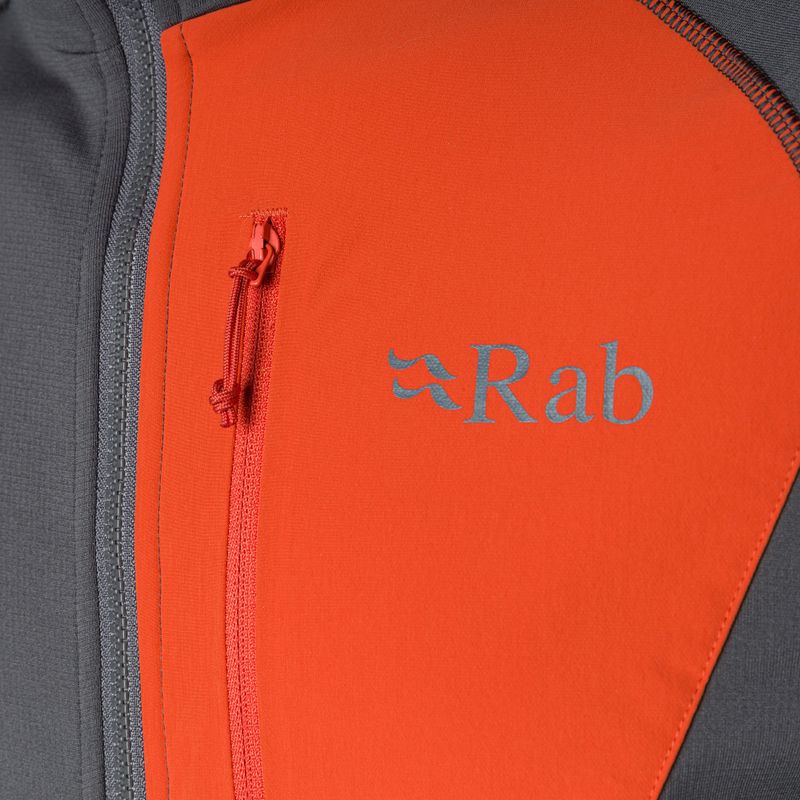 Felpa da uomo Rab Superflux Hoody graphene/firecracker 7