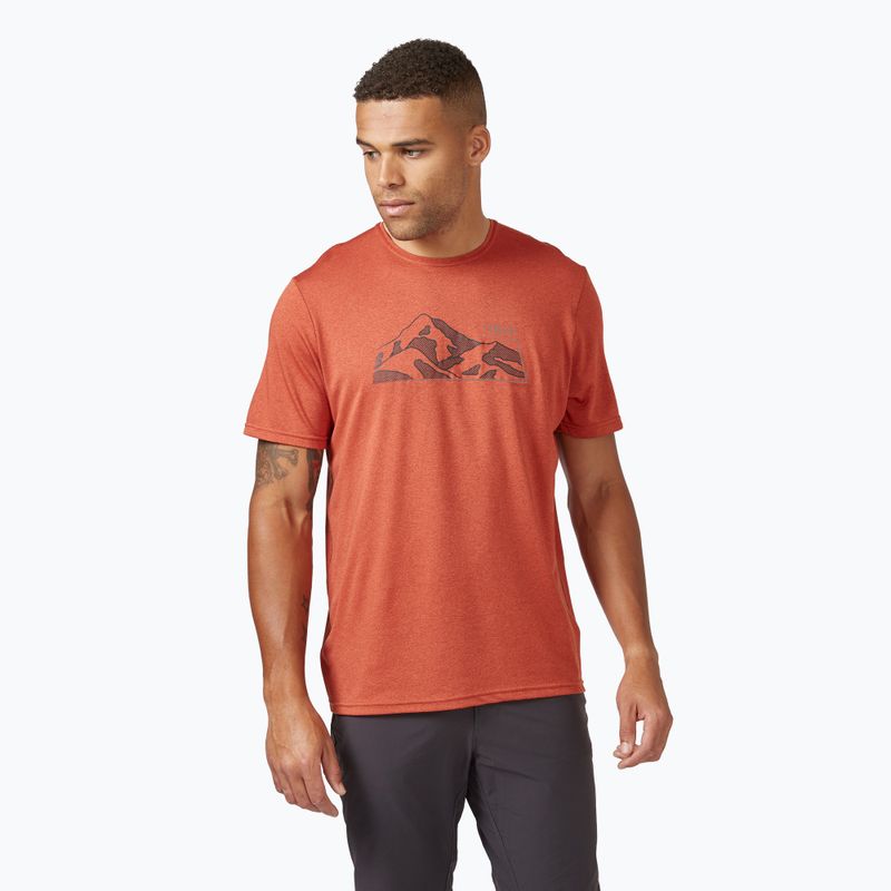 Maglietta Rab Mantle Mountain Tee uomo in terra rossa