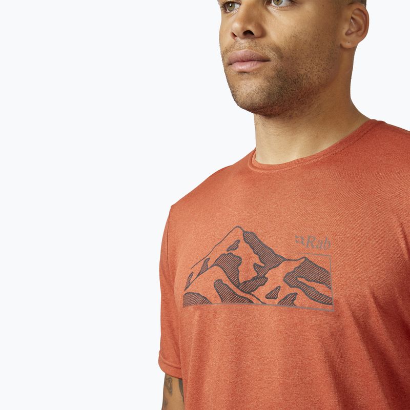 Maglietta Rab Mantle Mountain Tee uomo in terra rossa 4