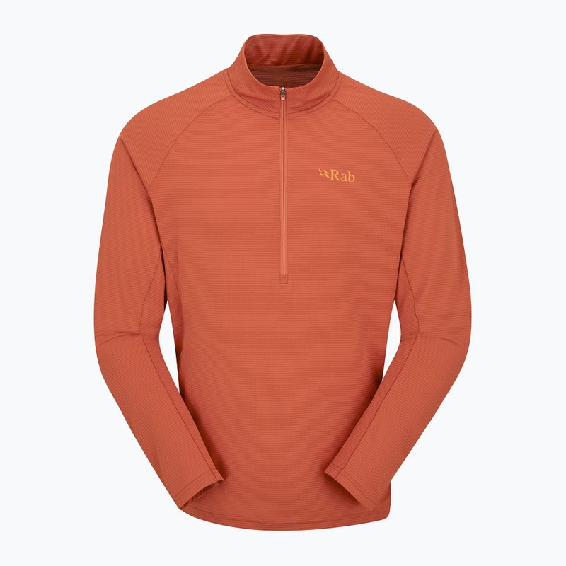 Felpa Rab Sonic Zip uomo in terra rossa 4