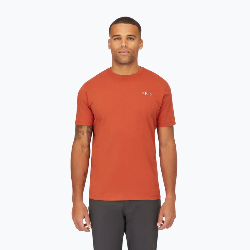 Maglietta da uomo Rab Stance Mountain Peak red clay