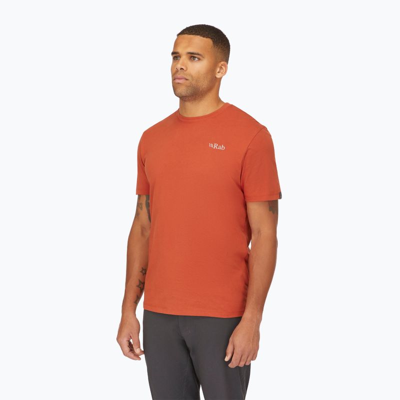 Maglietta da uomo Rab Stance Mountain Peak red clay 3