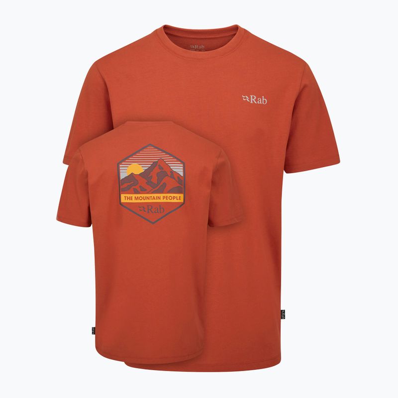 Maglietta da uomo Rab Stance Mountain Peak red clay 5