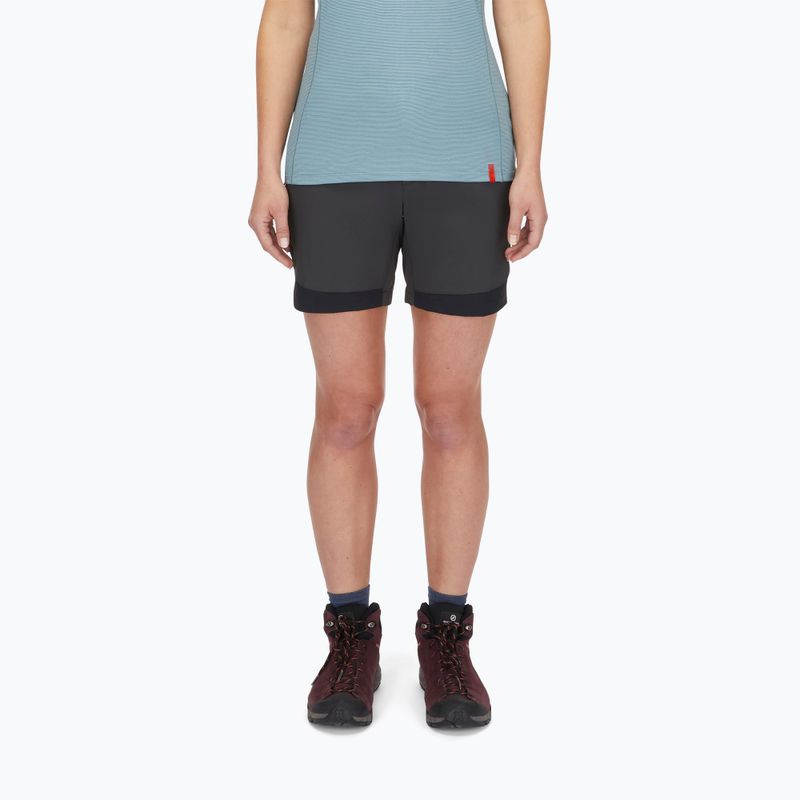 Pantaloncini da trekking da donna Rab Torque Mountain anthracite/black 4