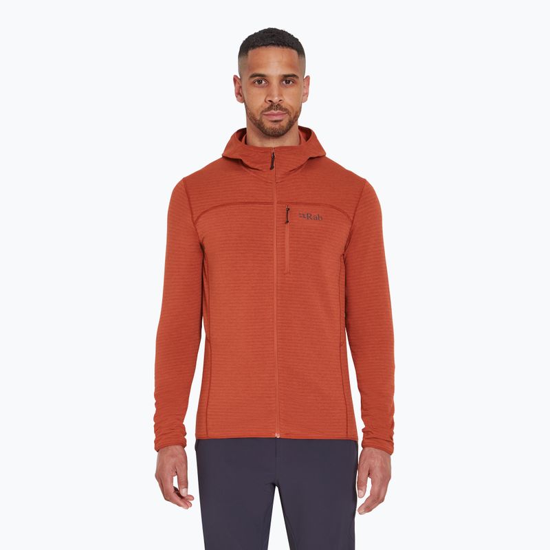 Felpa Rab Ascendor Light Hoody Uomo rosso toscano