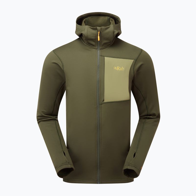Felpa da uomo Rab Superflux Hoody army QFG-13 4
