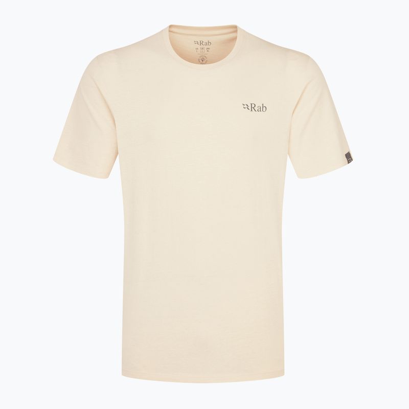 Maglietta Rab Stance Mountain Peak da uomo ecru