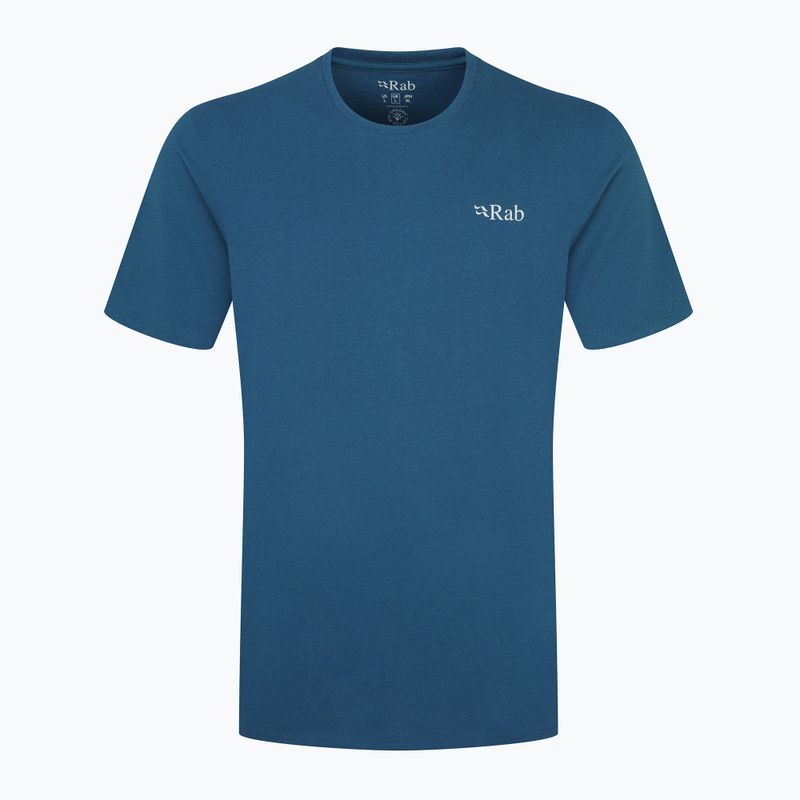 Maglietta Rab Stance Mountain Peak da uomo blu tempesta