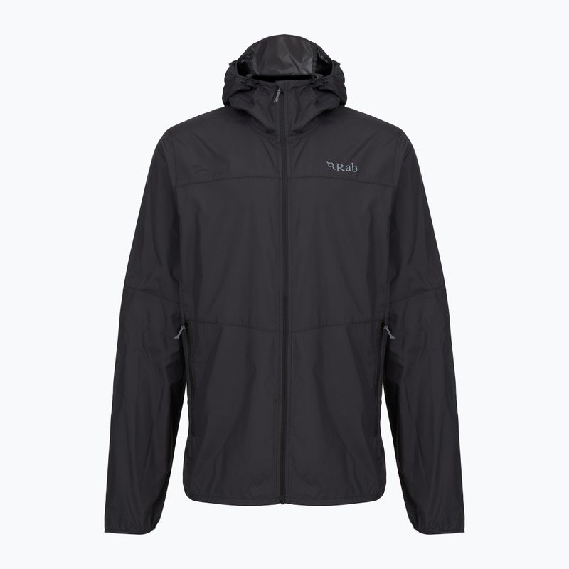 Rab Windgather Hoody nero da uomo
