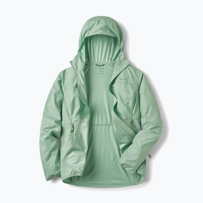 Giacca antivento da donna Rab Windgather Hoody fig green 3