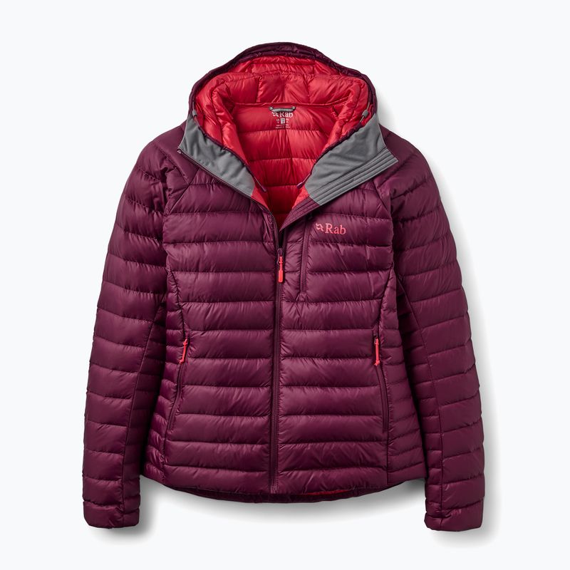 Piumino donna Rab Microlight Alpine Hoody mulberry