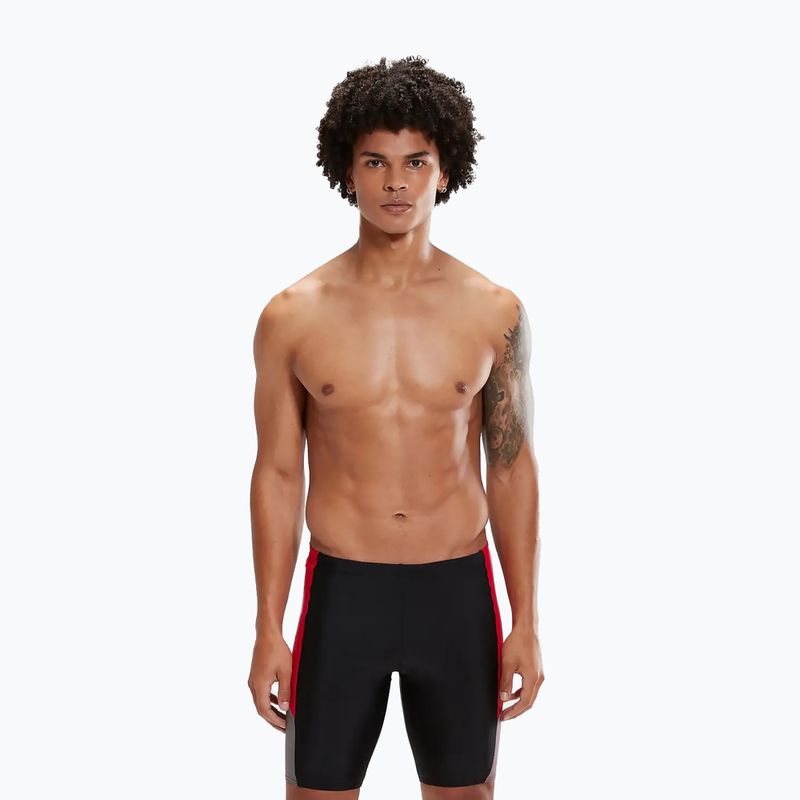 Speedo Uomo Dive nero/rosso/ tortora 5