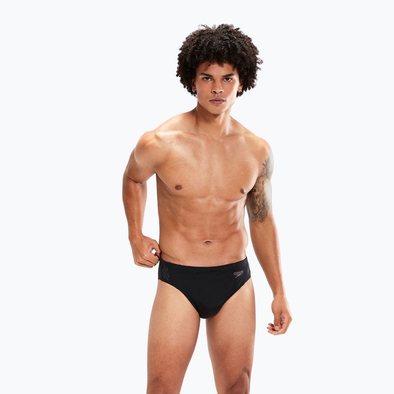 Speedo Hyper Boom Splice Uomo slip da bagno nero/tortora 5