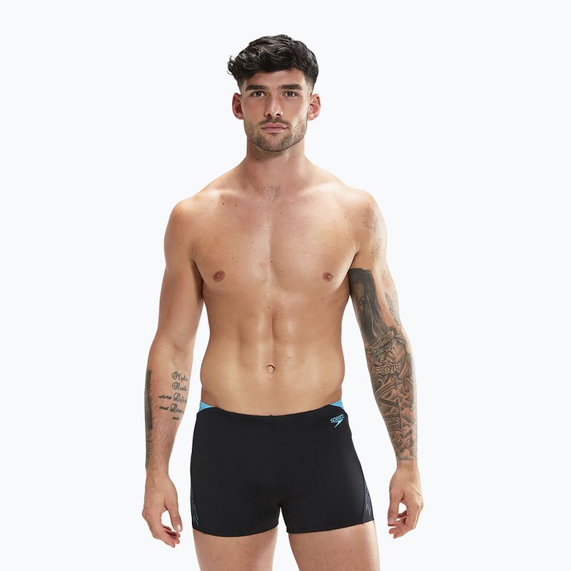 Boxer da bagno Speedo Hyper Boom Splice da uomo nero/bullone 5
