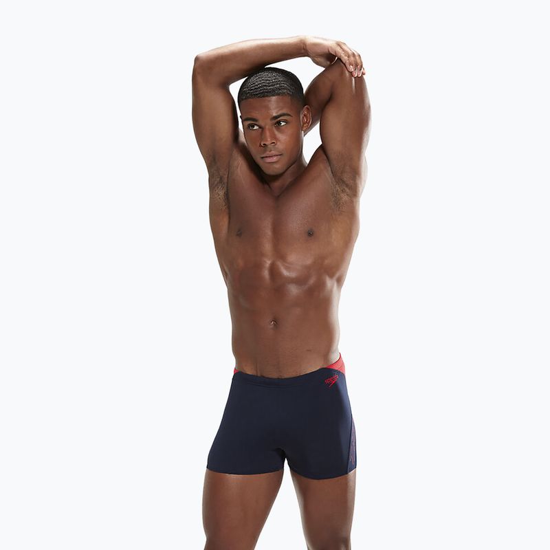 Boxer da bagno Speedo Hyper Boom Splice da uomo true navy/fed red 5