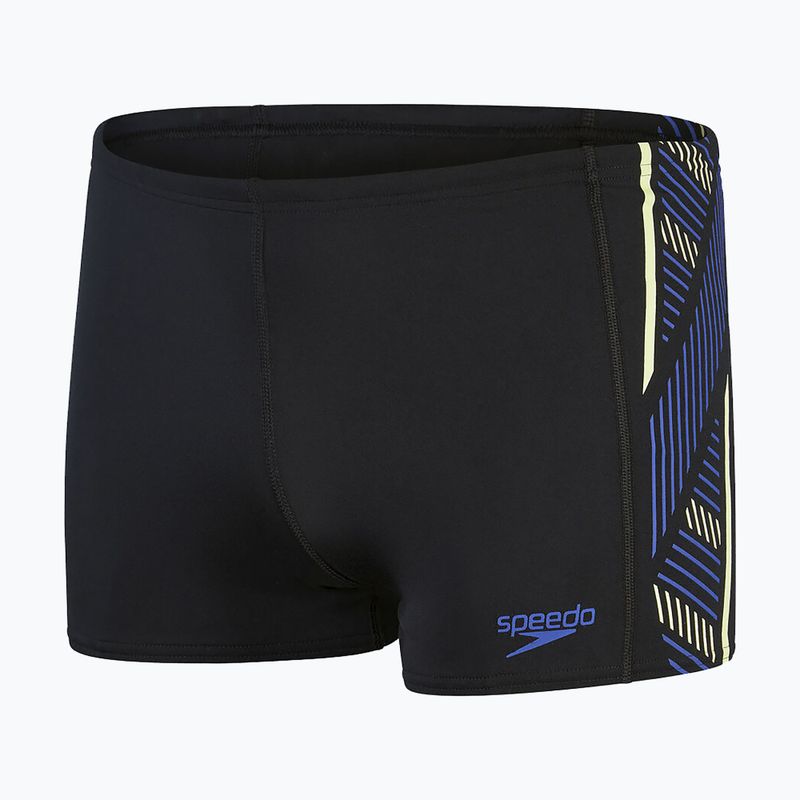 Pantaloncini da bagno Speedo Tech Panel uomo nero/blu croma/spritz 4